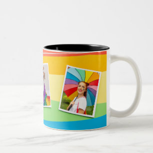 Taza Bicolor Foto de nombre personalizado LGBT Gay Lesbian Mode
