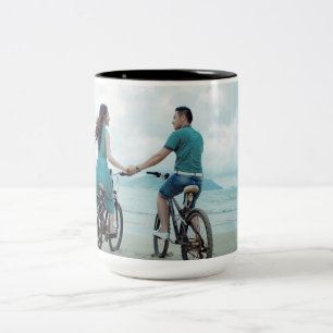 Taza Bicolor Foto de pareja personalizado personalizada