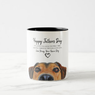 Taza Bicolor Foto de perro personalizado Mug del Día del Padre