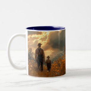 Taza Bicolor Foto de personalizado Mug para papá - Regalo del D