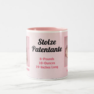 Taza Bicolor Foto de Recién nacido de Orgullosa Gente Alemana