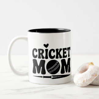 Taza Bicolor Foto de vida de mamá de críquet personalizada