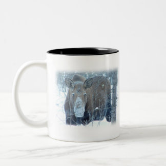 Taza Bicolor Foto de vida silvestre Alaska Moose