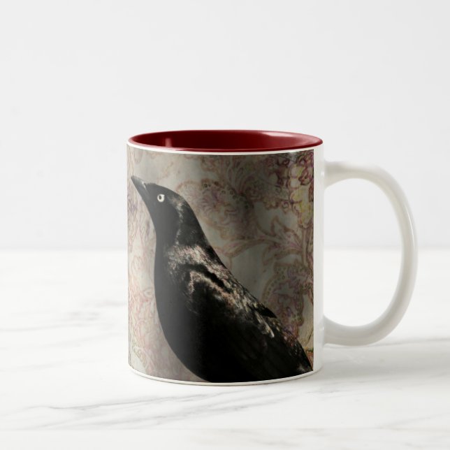 Taza Bicolor Foto del cuervo/del cuervo (Derecha)