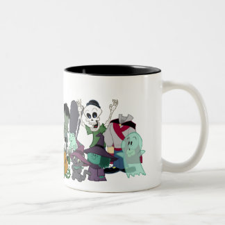 Taza Bicolor Foto del grupo de Halloweenies