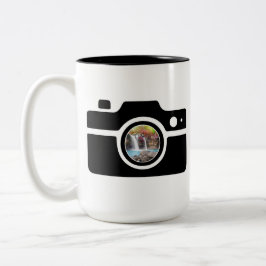 Taza Bicolor Foto personalizada de cámara