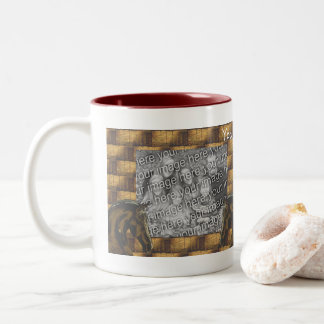 Taza Bicolor Foto Personalizada De Hornos Y Heno Bales