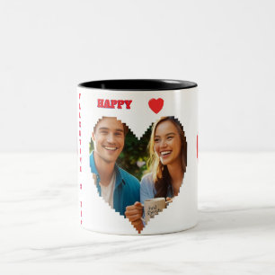 Taza Bicolor foto personalizada del día de San Valentín