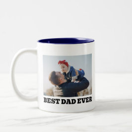 Taza Bicolor Foto personalizada Mejor Papá del Mundo