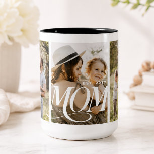 Taza Bicolor Foto personalizada para mamá