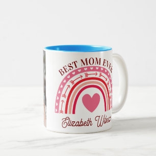 Taza Bicolor Foto personalizada Regalo del Día de la Madre Cora