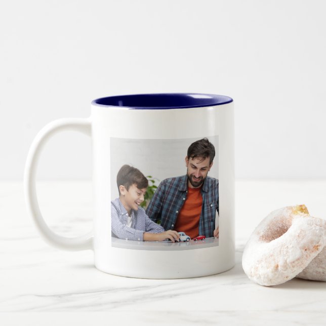 Taza Bicolor Foto personalizado (Con donut)