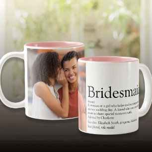 Taza Bicolor Fotografía de definición de dama de honor Favor de