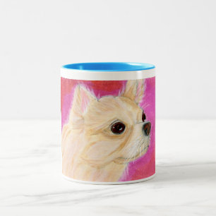 Taza Bicolor Fotografía de detenido del café - chihuahua de