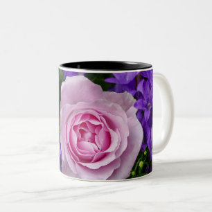 Taza Bicolor Fotografía de flores florales de tulipán y rosa el