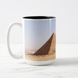 Taza Bicolor Fotografía de las Pirámides de Giza