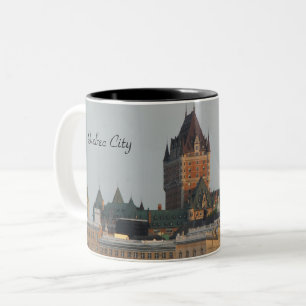 Taza Bicolor Fotografía del hermoso paisaje de la ciudad de Que
