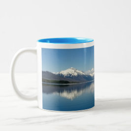 Taza Bicolor Fotografía del Parque Nacional Glacier con tazón d