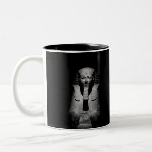 Taza Bicolor Fotografía en blanco y negro del faraón rey