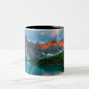 Taza Bicolor Fotografía paisajística de Montaña y Lago Escénico