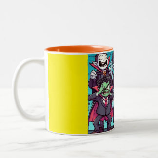Taza Bicolor Fotomontaje de Monstruos