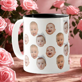 Taza Bicolor Fotos de Face Face, Personalizado divertida