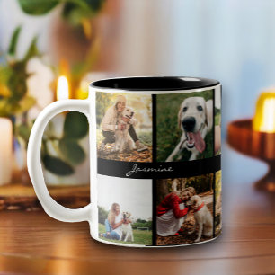 Taza Bicolor Fotos modernas Collage Dog