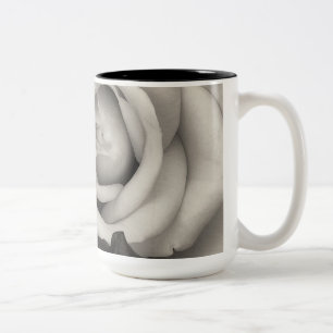 Taza Bicolor Fotos románticas de rosas en blanco y negro