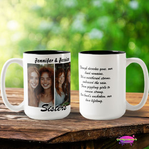 Taza Bicolor Fotos y poema de la unión fraternal
