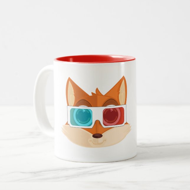 Taza Bicolor Fox - 3D (Anverso izquierdo)