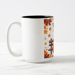 Taza Bicolor Fox en otoño Mug
