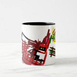 Taza Bicolor Fox jugando al otoño