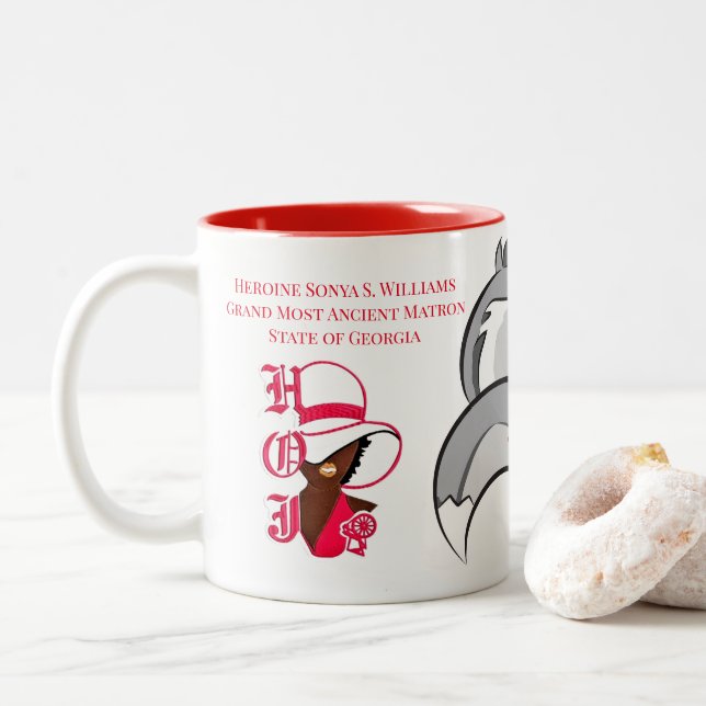 Taza Bicolor Fox plateado (Con donut)