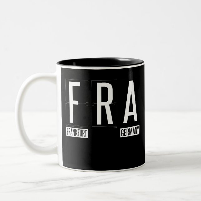 Taza Bicolor FRA - aeropuerto de Francfort - código del (Izquierda)