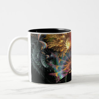 Taza Bicolor Fractal Chakra Wings Espiritualidad Mug