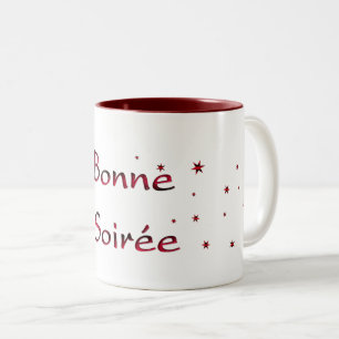 Taza Bicolor Francés: Café Bonne Soiree