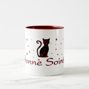 Taza Bicolor Francés: Café Bonne Soiree