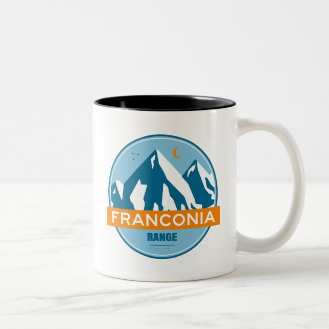 Taza Bicolor Franconia Range New Hampshire Stars Moon (Derecha)