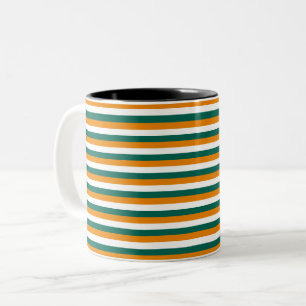 Taza Bicolor franjas de la bandera de Chipre símbolo del país l