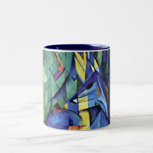Taza Bicolor Franz Marc - ciervo en el bosque (ii)