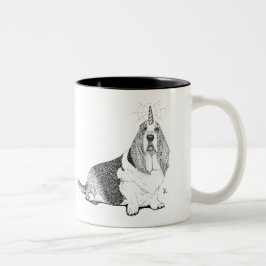 Taza Bicolor Fred el Bassetcorn