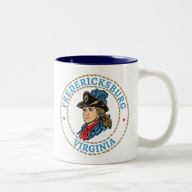 Taza Bicolor Fredericksburg Virginia Colonial (Derecha)