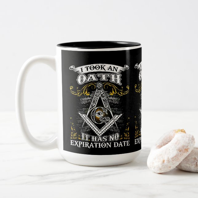 Taza Bicolor Freemason (Con donut)