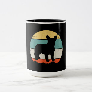 Taza Bicolor Frenchie Gift Regalo de Bulldog francés vintage