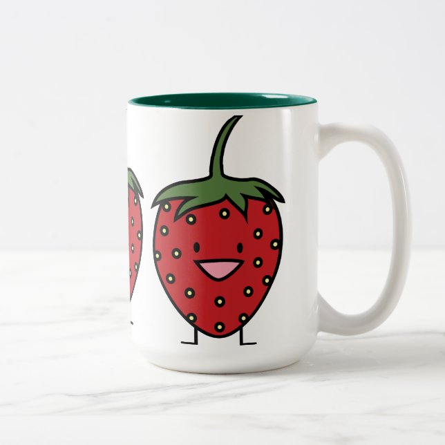 Taza Bicolor Fresa feliz (Derecha)