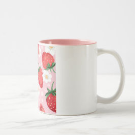 Taza Bicolor Fresa Leche Mug