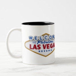 Taza Bicolor fresca bienvenida de mug de diseñador a las vegas