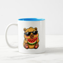 Taza Bicolor Fresco Capybara Sandía Verano