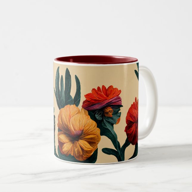 Taza Bicolor Frida Flower Mug (Anverso derecho)