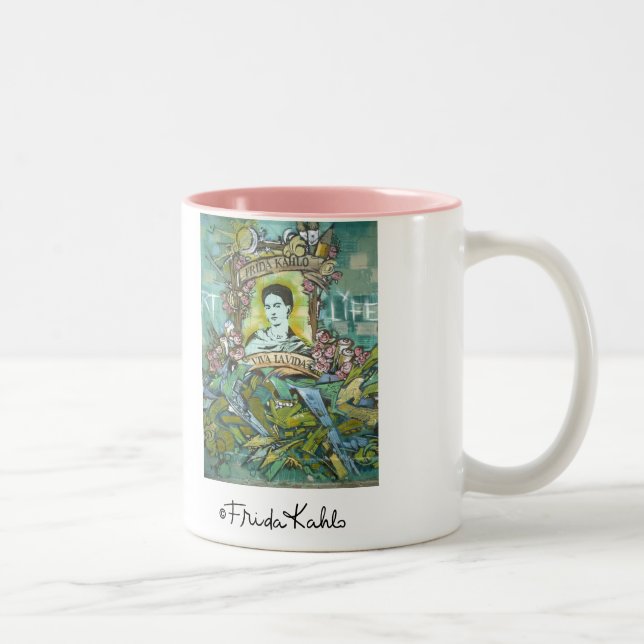 Taza Bicolor Frida Kahlo Graffiti (Derecha)